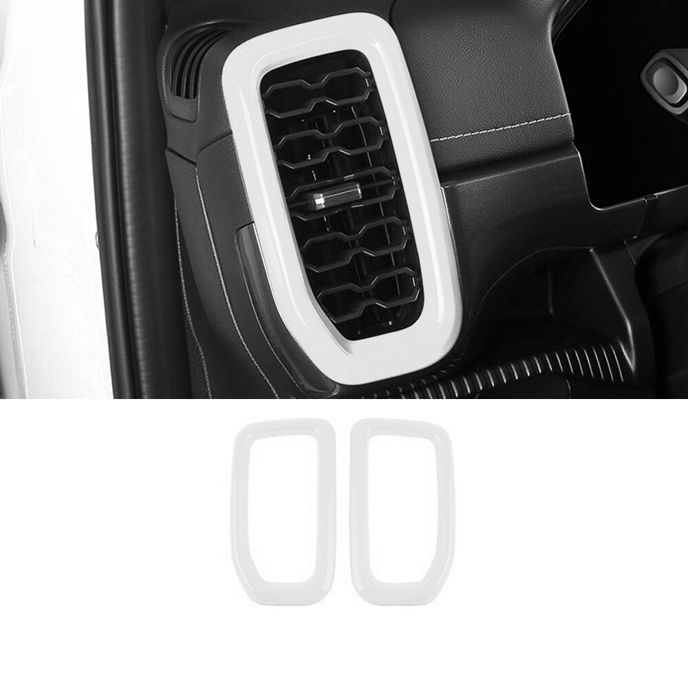 Car Console Side Outlet Vent Frame Cover For Ford Ranger 2023-2024 Bright White