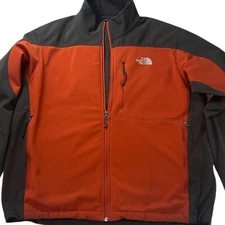 The North Face Orange Apex Bionic Fleece Lined Softshell Jacket Men’s Xtra Large