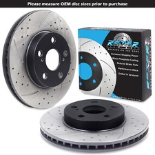 FRONT DRILLED GROOVED VENTED 255mm BRAKE DISCS FOR TOYOTA CELICA 1.8 ZZT 140 99+