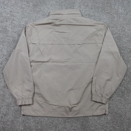 DC Shoe Co Jacket Mens Medium Beige Ripstop Vented Packable Hood Outdoor Vantage image 6