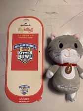 NEW Lmtd Ed Hallmark Itty Bittys 2016 Kitten Bowl Lucky the Cat w/Trading Card
