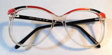 Vintage ELITE OPTICAL Jaclyn 47 Red/Black 58/17 Eyeglass Frame New Old Stock L8
