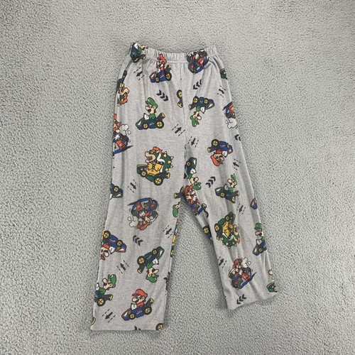 Super Mario Brothers Pants Boys 6 Gray Pajama Pants Mario Luigi Casual Bowser - Picture 2 of 13