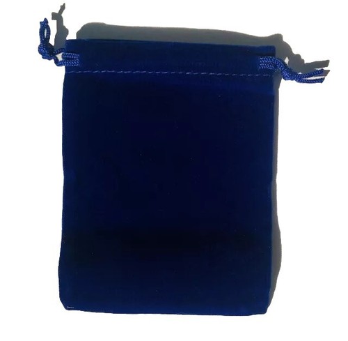 Magic Blue D&D Dice Set With Gold Numbering And A Free Blue Dice Bag - Picture 2 of 2