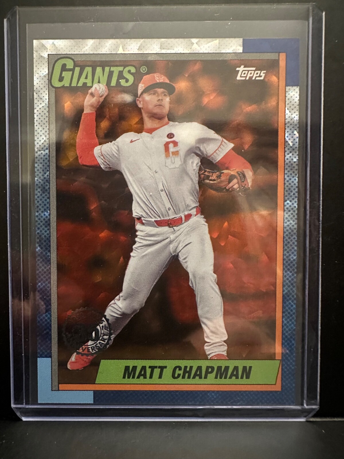2025 Topps - 1990 35th Anniversary Chrome Orange /25 #T90-86 Matt Chapman