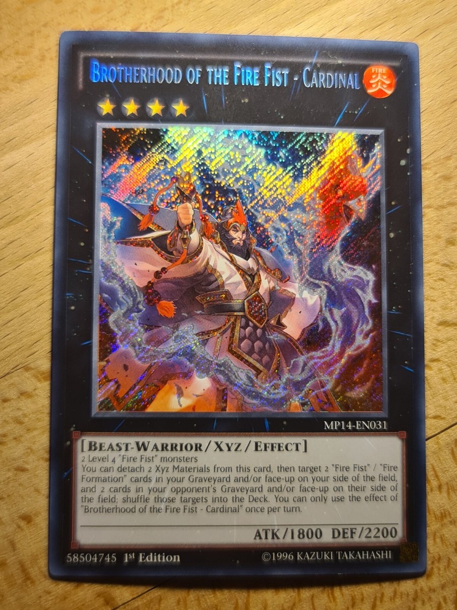 Yu-Gi-Oh! Karte – Brotherhood Of The Fire Fist - Cardinal (MP14-EN031) – Secret Rare, 1st Edition