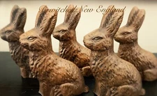 Set 2 Med. Primitive Faux Chocolate Bunny Primitive Bunny Bowl Fillers