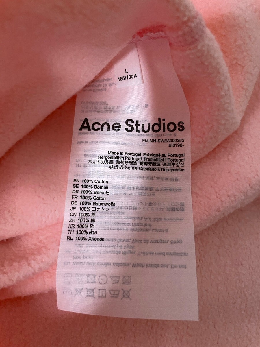 NWT Acne Studios Pale Pink Hoodie Sweatshirt Oversized Fit Size