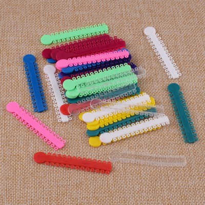 40stk/pack Dental Orthodontic Multi-color Ligature Ties Elastische Bands Rings