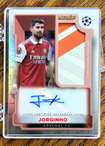 2022-23 TOPPS MERLIN UEFA UCC JORGINHO MATCH BALL AUTOGRAPH #MBS-JO ARSENAL NICE