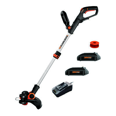 WORX WG163.10 20V GT 3.0 12'' STRING TRIMMER & WHEELED EDGER w/ 2 Batteries - SR