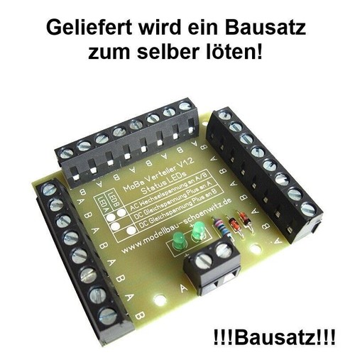 Distribuidor de corriente distribuidor modelismo ferroviario AC DC analógico digital estado LED kit de montaje - Imagen 12 de 16