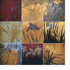 Art Mural Ceramic Iris Flowers Backsplash Tile 21