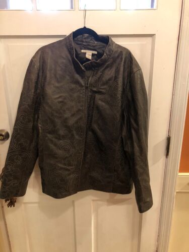 Men's Perry Ellis  Leather Jacket XL