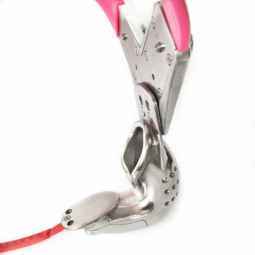New Professional Male Chastity Belt Device Steel Wire Back & PA Hook with Plug - Picture 18 of 19