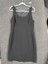 TAHARI Arthur S. Levine Sheath Dress Womens Size 10 Black Sleeveless Lined
