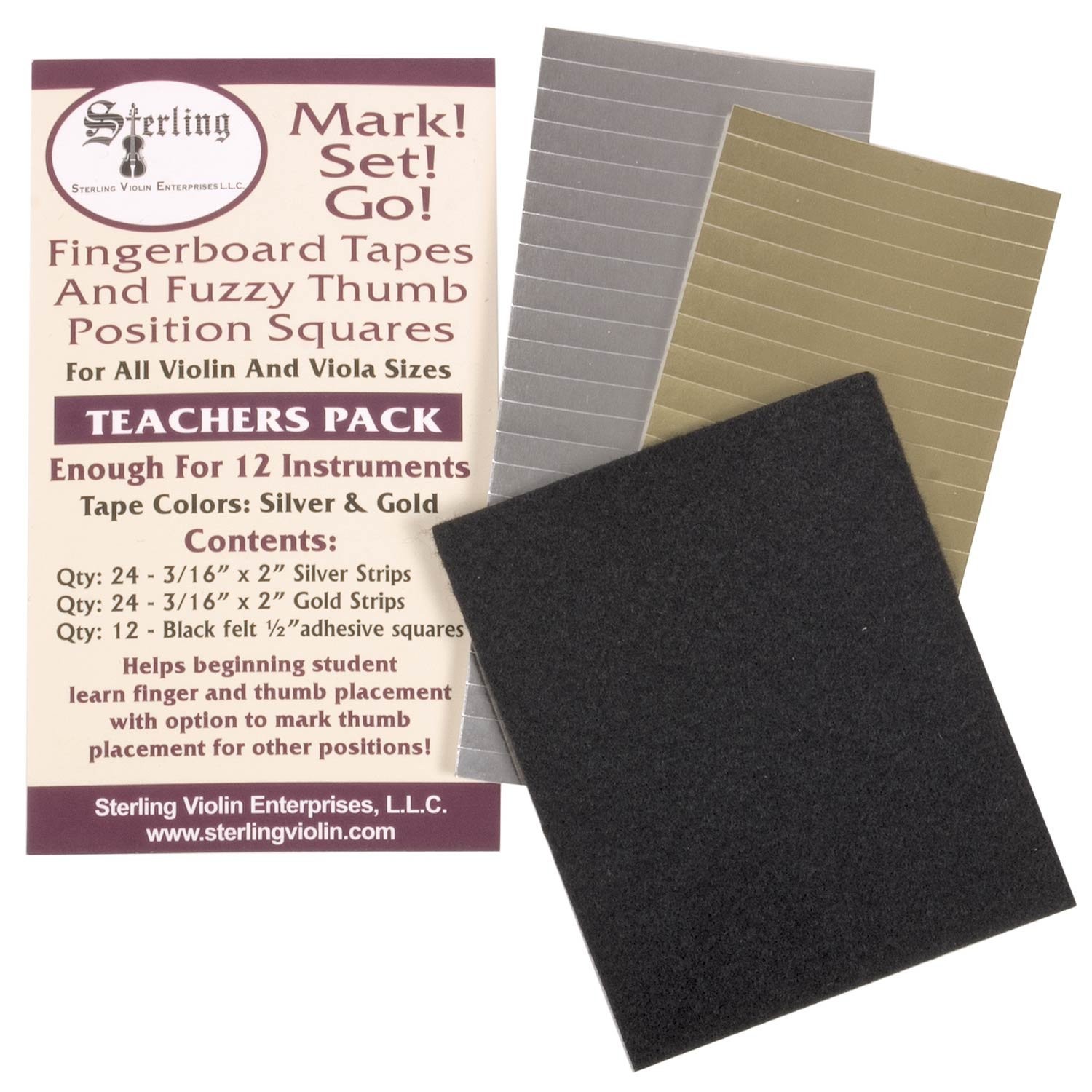 Sterling Violin Instrument Fingerboard Tape Teacher Pack