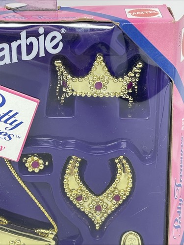 Mattel Barbie Pretty Treasures Golden Jewelry Set 13755 NRFB 1996 - 第 5/9 張圖片