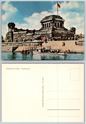 #ad Continental Koblenz Germany Deutsches Eck Postcard $3.99