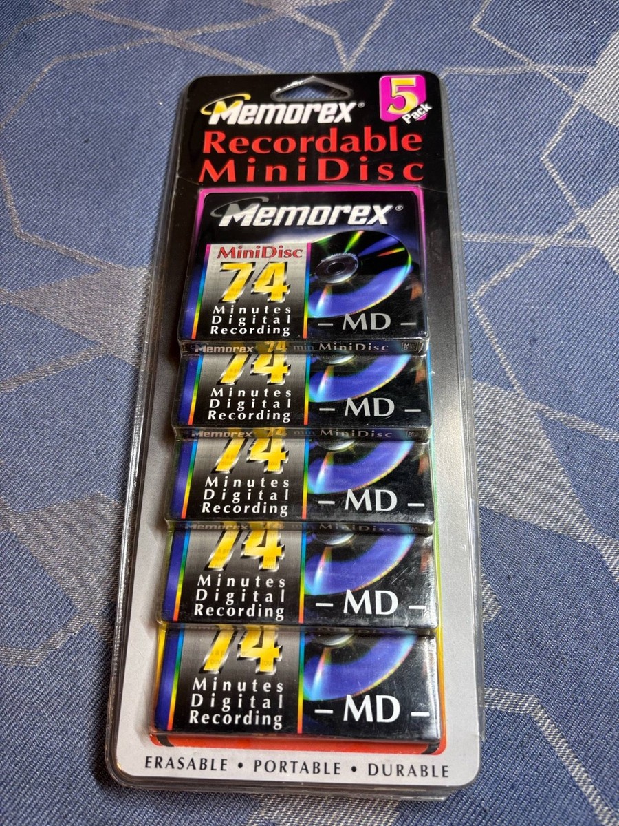 Minidisc Axia MD J'z 74 Min Lot De 20 Minidiscs Axia MD J'z 74 Minutes + Boîtier De Rangement - Occasion Fonctionnel Minidisc Axia Occasion