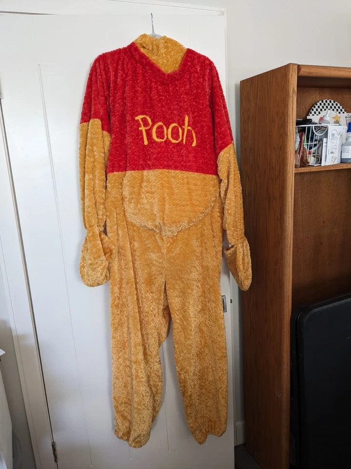 Disney Store Winnie the Pooh Plush Adult Costume – Adult Medium Vintage Jumpsuit - Image 2 of 4
