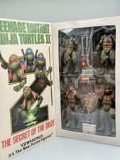 NECA Teenage Mutant NINJA TURTLES 2 Secret of the Ooze 4-Pack VHS Authentic TMNT