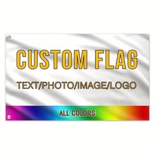 3x5FT Custom Flag with Single Sided Digital Printing with Only 2 Grommets