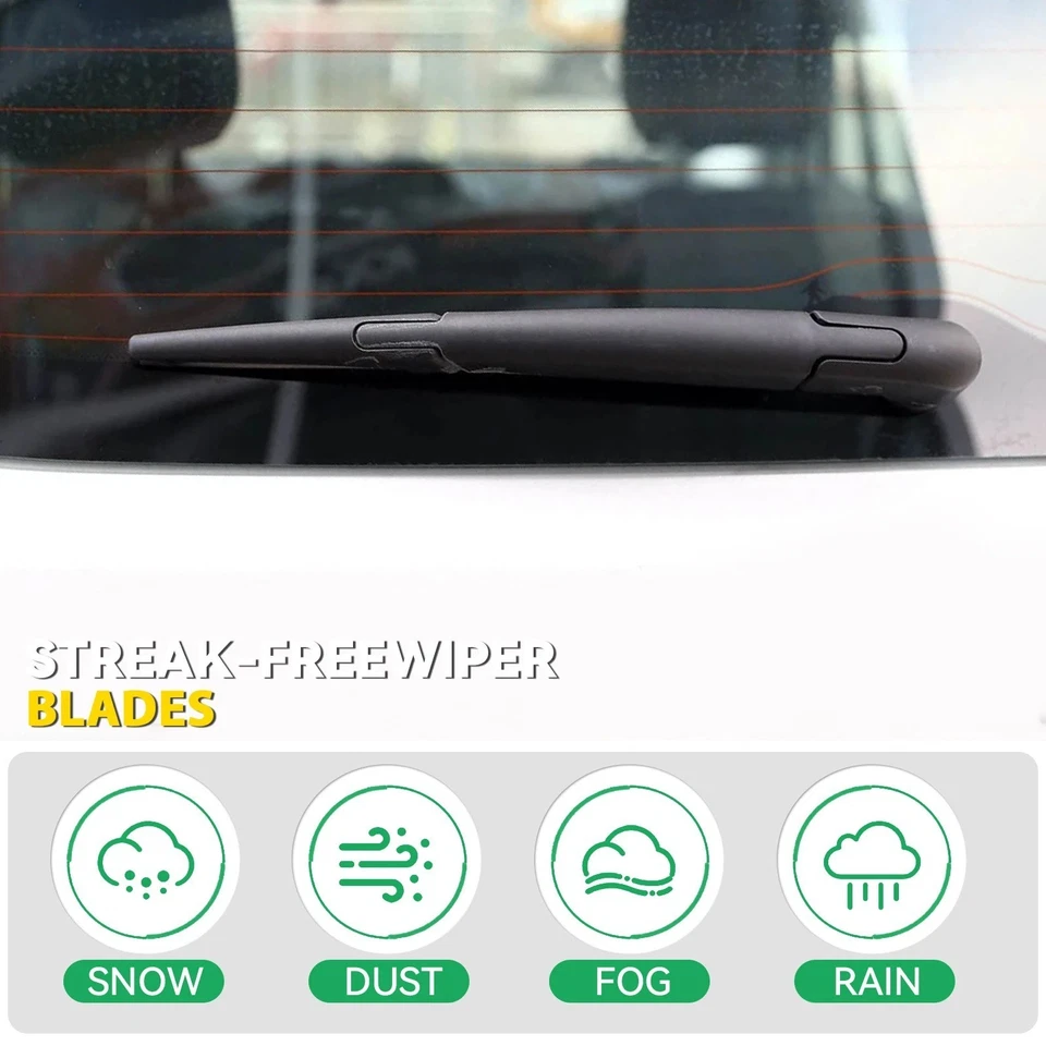 Set Tergicristalli Anteriori e Posteriori per Fiat 500X 2014–2025 26" 14" 10" - Immagine 4 di 4