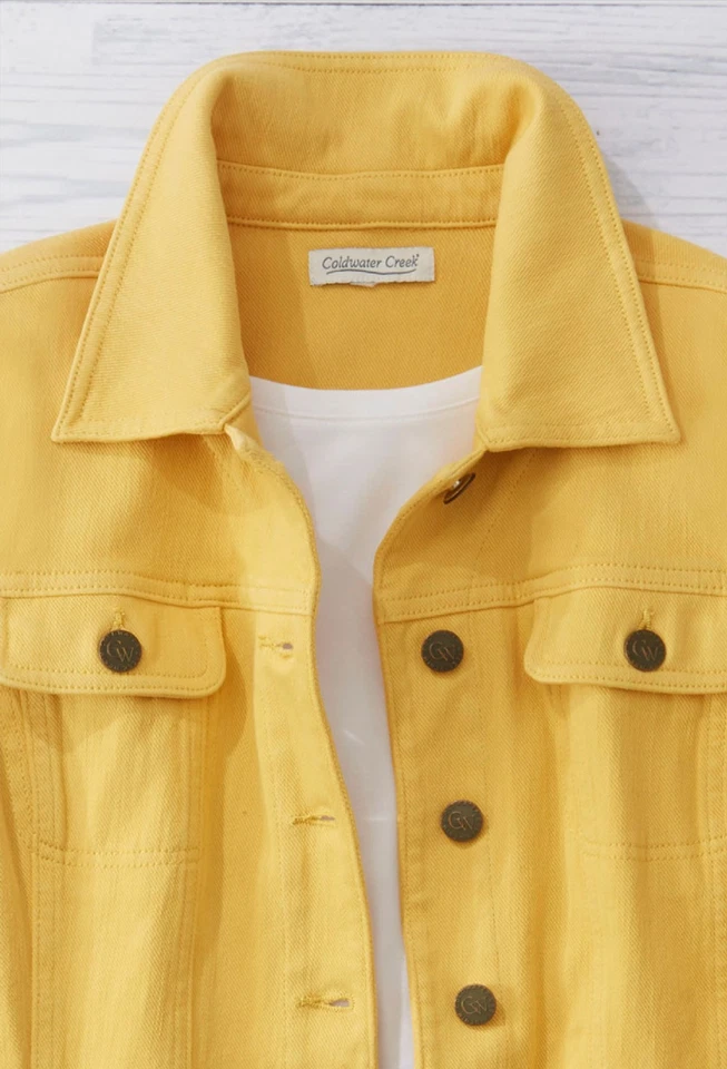 Chaqueta de mezclilla tejida Coldwater Creek Urban Trails para mujer 4 colores disponibles Foto 4 de 4