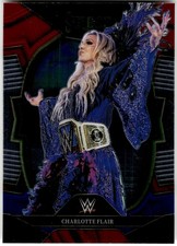 2023 Panini Select WWE #22 Charlotte Flair Smack Down Red & Blue Wrestling