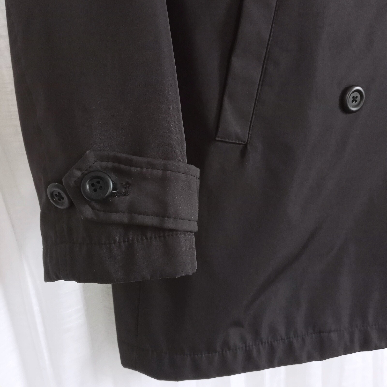 GAP Trench Coat Button Front Double Breasted Line… - image 3