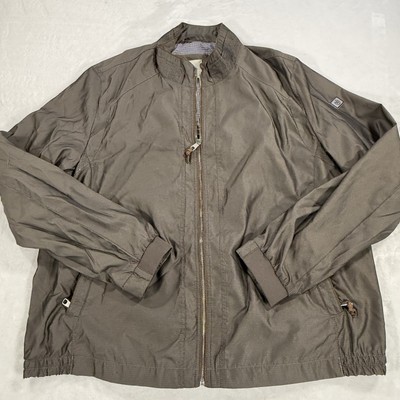 Bugatti Jacket Mens 50 Regular Brown Full Zip Rain Coat Blouson 50R