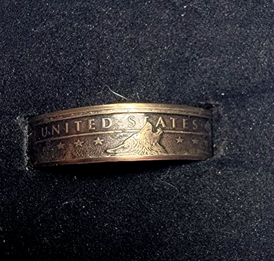 #ad 2013 sacagawea dollar wolf ring handmade choose size $22.00