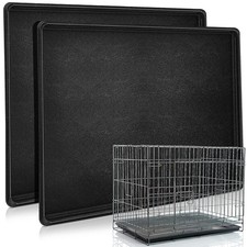 Cunno 2 Pcs Dog Crate Pan Tray Kennel Bottom Replacement Plastic 35x22"