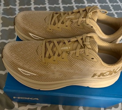 Hoka One Clifton 9 Wheat Shifting Sand Men's Size 10.5D 1127895 WHF Running Shoe