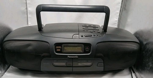 PANASONIC RX-DT501 Boombox AM FM Radio, Dual Cassette, Non-Working CD Player