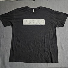 Teestyled XL "Breaking News Nobody Cares" Black Short Sleeve T-Shirt
