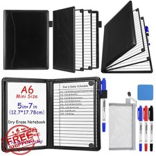 Feifeiya A6 5x7 Inch Portable Dry Erase Notebook Reusable Whiteboard