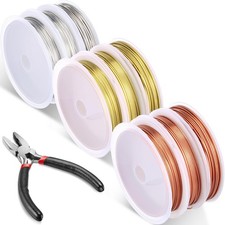 9 Rolls Jewelry Wire for Jewelry Making 18 20 22 Gauge Gold Silver and Copper...