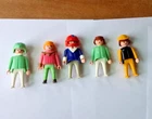 LOT Vintage Playmobil Geobra Figures Toys Figurines Racing Girls Helmets LOOK NR