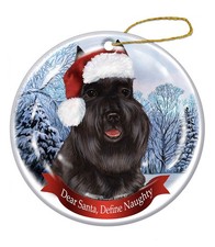 Schnauzer Dear Santa, Define Naughty Holiday Ornament