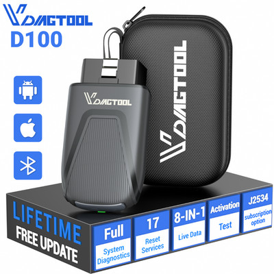 2026 VDIAGTOOL D100 Wireless OBD2 Scanner Diagnostic Bidirectional Code Reader