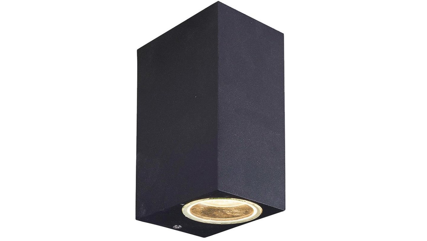 WALLY-2-K-B 2xgu10 IP44 facade light black LUX06580