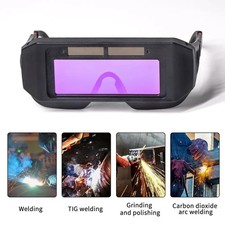 Auto Darkening Welding Goggles Solar Powered Welder Safety EyeProtection Glasses