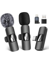 HMKCH Wireless Lavalier Microphone for iPhone - iPad, Android Phone,Computer