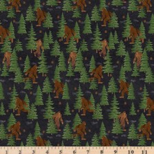 Bigfoot Country Bigfoot in the Night 6126K Cotton by half yd continuous cuts