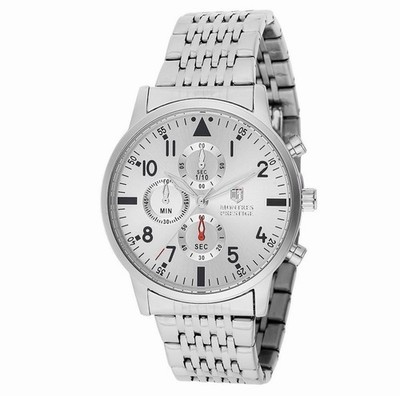 Montres Prestige x Invicta Silver Bracelet Men's Watch 42mm MPW-0075 NIB $99 Ret