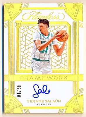 2024-25 Flawless Tidjane Salaun Framework Signatures Gold Auto Rc #FRM-TJD /10