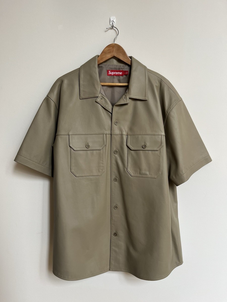 Supreme S/S Leather Work Shirt | eBay