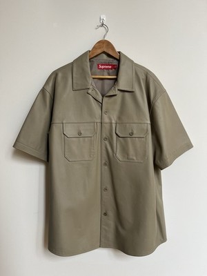 Supreme S/S Leather Work Shirt | eBay
